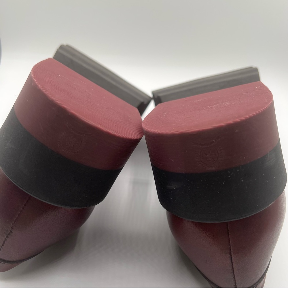 Tommy Hilfiger Unisex Burgundy Lab Leather Slip-On Lug Sole Casual Loafers SZ 10 - Picture 14 of 16